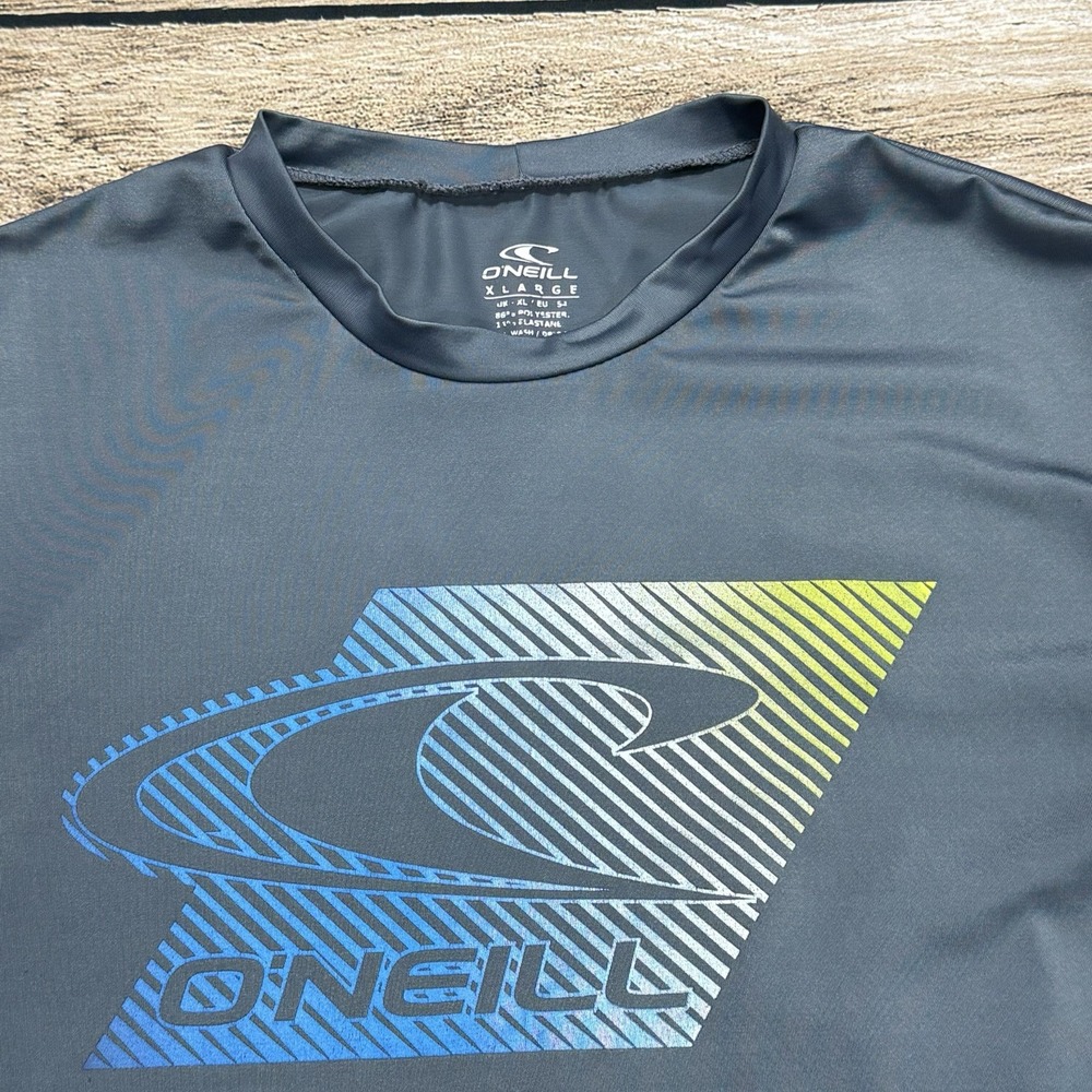 ONeill Rash Guard Mens XL Gray Swim Skins 6 Ounce 50+ UV  Protection Surfing Top